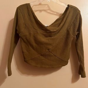 Free People (Intimately) dark yellow/gold crop top